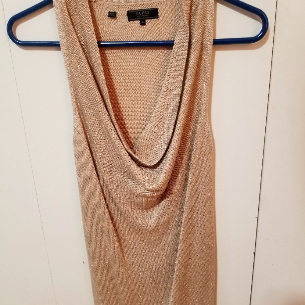 Guess - Gold Sparkly Tank Top